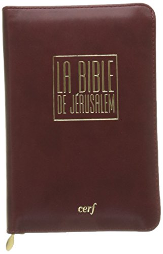 Bible Jérusalem: Reliure souple cuir, tranches or, glissière, étui, édition poche, avec introductions de l'édition ma