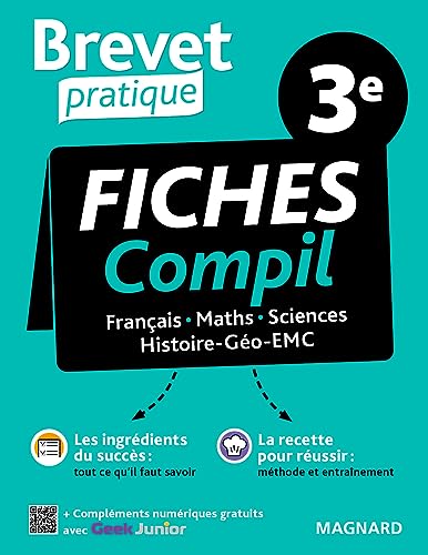 Brevet Pratique Compil de Fiches Examen 3e Brevet 2025: Français, Maths, Histoire-Géo-EMC, Sciences