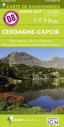 Carte de randonnées Cerdagne - Capcir - Haute-Ariège Carte de randonnées Cerdagne - Capcir - Haute-Ariège