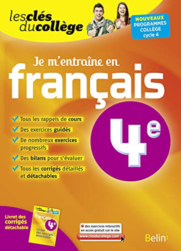 Clés du collège français 4e je m'entraîne (N.E): Les clés du collège