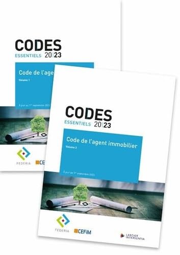 Code essentiel - Code de l'agent immobilier - À jour au 1er septembre 2023 (2 volumes)
