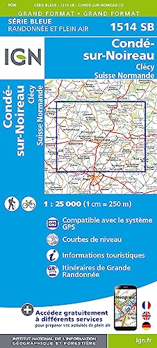Condé-sur-Noireau 1:25 000: 1:25000 (Série Bleue, Band 1514)