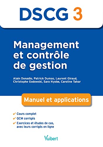 DSCG 3. Management et contrôle de gestion - Manuel et applications