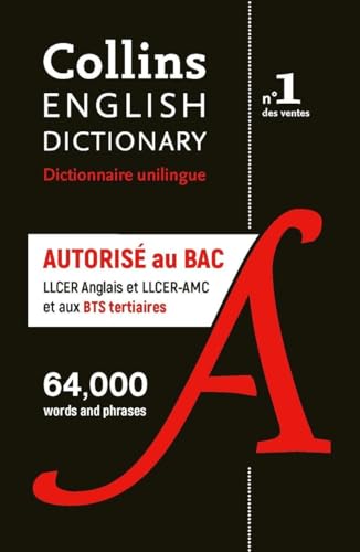 Dictionnaire anglais unilingue - format poche - autorisé au bac spécialités LLCER Anglais et LLCER-AMC + BTS tertiaires