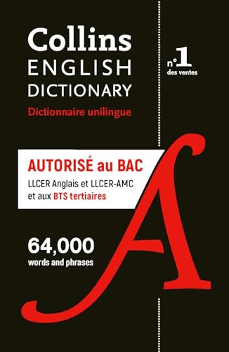 Dictionnaire anglais unilingue - format poche - autorisé au bac spécialités LLCER Anglais et LLCER-AMC + BTS tertiaires