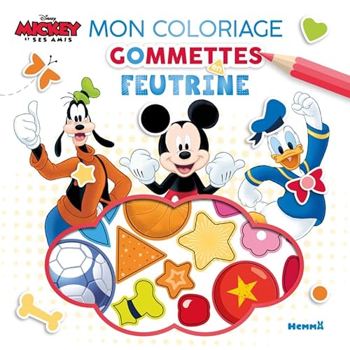 Disney Mickey et ses amis - Mon coloriage gommettes en feutrine von HEMMA