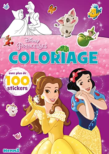 Disney Princesses - Coloriage avec plus de 100 stickers (Belle et Blanche-Neige) von HEMMA