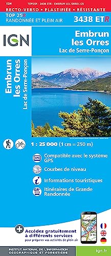 Embrun / Les Orres / Lac de Serre-Ponçon (3438ETR) (TOP 25R) von Institut Geographique National