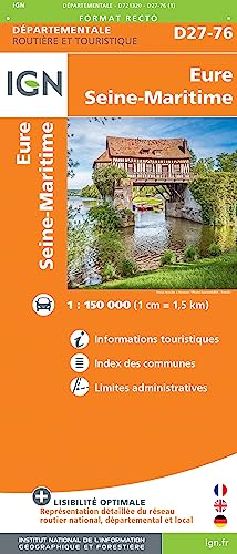 Eure - Seine-Maritime (721320) (Routier France départementale, Band 721320) von Institut Geographique National