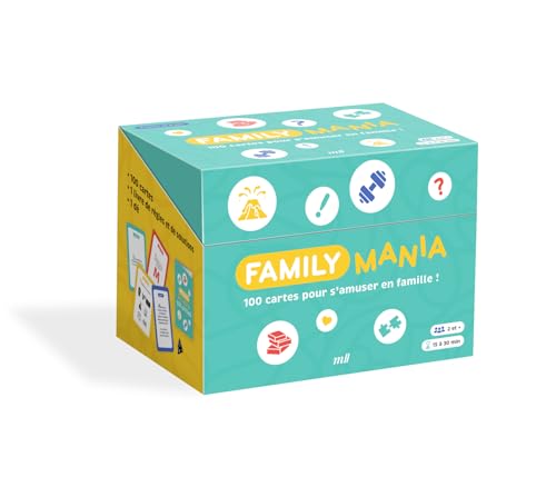 FamilyMania - 100 cartes pour s’amuser en famille !: Jeu d’ambiance - 2 à 6 joueurs à partir de 8 ans von MERCILESLIVRES