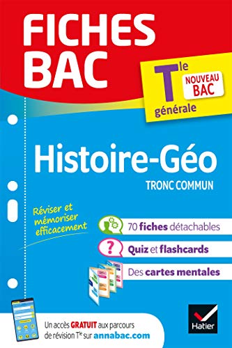 Fiches bac - Histoire-Géographie Tle - Bac 2025: tout le programme en fiches de révision détachables