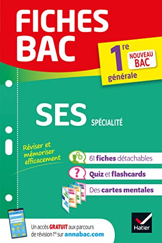 Fiches bac - SES 1re générale (spécialité): tout le programme en fiches de révision détachables