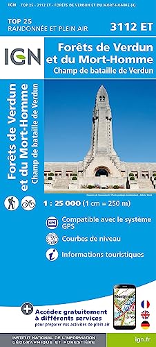 Forets de Verdun et du Morte-Homme 1:25 000 (TOP 25)