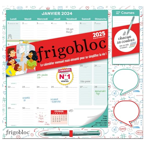 Frigobloc Mensuel 2025 à chacun sa couleur (de sept. 2024 à décembre 2025) von PLAY BAC