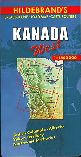 Hildebrand's Urlaubskarten, Canada, West: British Columbia, Alberta, Yukon Territoy, Northwest Territories (Hildebrand's Canada maps)