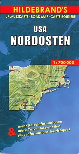 Hildebrand's Urlaubskarten, USA, Nordosten: Umgebungskarten Boston, New York, Washington-Baltimore. Stadtpläne Boston, New York/Manhattan, ... Falls. Ortsregister (Hildebrand's USA maps)