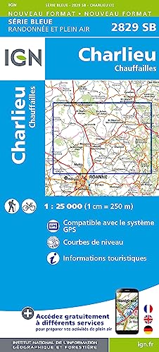 IGN Karte, Serie Bleue Charlieu Chauffailes (Série Bleue, Band 2829)