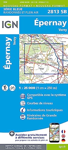 IGN Karte, Serie Bleue Epernay Verzy (Série Bleue, Band 2813)
