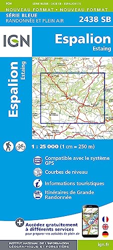 IGN Karte, Serie Bleue Espalion Estaing (Série Bleue, Band 2438) von IGN Frankreich