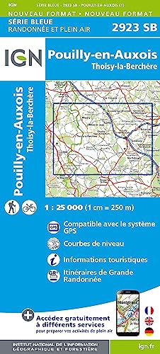IGN Karte, Serie Bleue Pouilly en Auxois (Série Bleue, Band 2923) von IGN Institut Geographique National