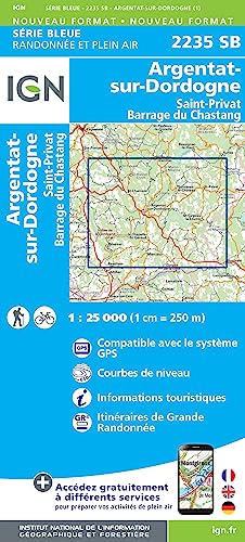 IGN Karte, Serie Bleue Top 25 Argentat (Série Bleue, Band 2235) von IGN Institut Geographique National