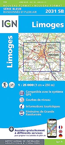 IGN Karte, Serie Bleue Top 25 Limoges (Série Bleue, Band 2031)