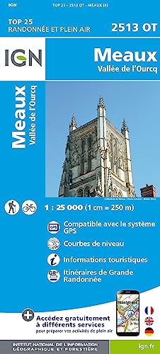 IGN Karte, Serie Bleue Top 25 Meaux.Vallée de l'Ourcq IGN Karte, Serie Bleue Top 25 Meaux.Vallée de l'Ourcq von IGN Frankreich