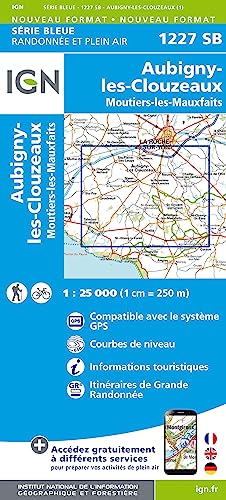 IGN Karte, Serie Bleue Top 25 la Roche-sur-Yon.Moutiers-les-Mauxfaits (Série Bleue, Band 1227) von IGN Frankreich