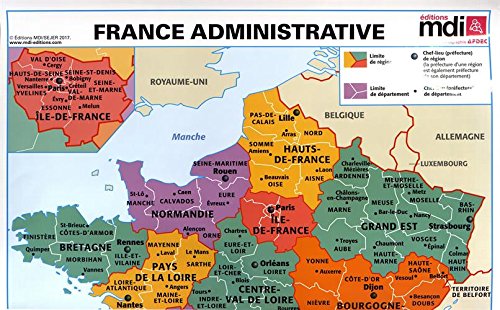 La France relief/régions primaire - Poster von MDI