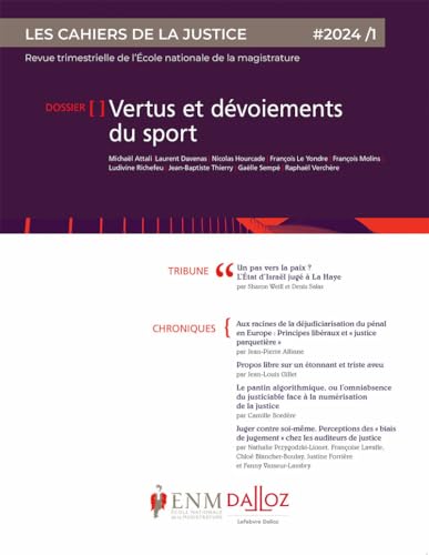 Les Cahiers de la justice 1/2024. Justice et sport von DALLOZ
