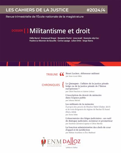 Les Cahiers de la justice 4/2024 Les Cahiers de la justice 4/2024 von DALLOZ