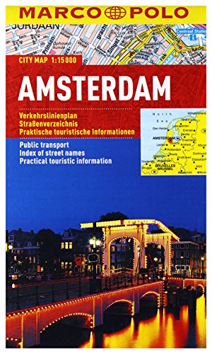 MARCO POLO Cityplan Amsterdam 1:15 000: Verkehrslinienplan, Straßenverzeichnis, Praktische touristische Informationen (MARCO POLO Citypläne)