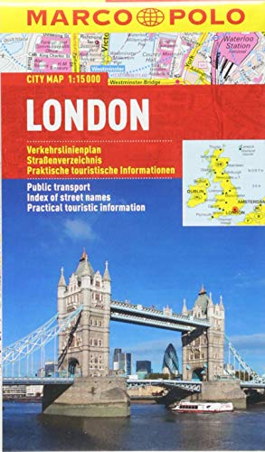 MARCO POLO Cityplan London 1:15 000: Verkehrslinienplan, Straßenverzeichnis, Praktische touristische Informationen (MARCO POLO Citypläne)
