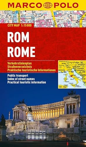 MARCO POLO Cityplan Rom 1:15 000: Verkehrslinienplan, Straßenverzeichnis, Praktische touristische Informationen. Laminiert (MARCO POLO Citypläne)