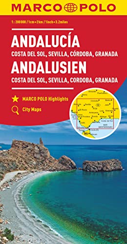 MARCO POLO Regionalkarte Andalusien, Costa del Sol 1:200.000: Sevilla, Cordoba, Granada