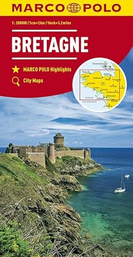 MARCO POLO Karte Bretagne 1:200 000: MARCO POLO Highlights, City Map (MARCO POLO Karten 1:200.000)