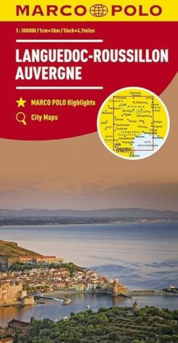 MARCO POLO Karte Frankreich Languedoc-Roussillon, Auvergne 1:300 000: MARCO POLO Highlights, City Maps (MARCO POLO Karten 1:300.000)