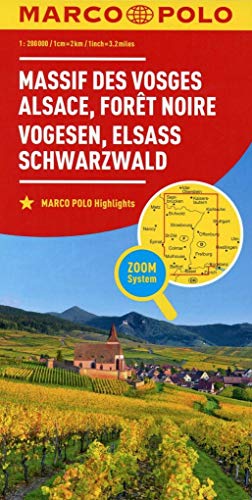 MARCO POLO Karte Frankreich Vogesen, Elsass, Schwarzwald 1:200 000: MARCO POLO Highlights (MARCO POLO Karten 1:200.000)