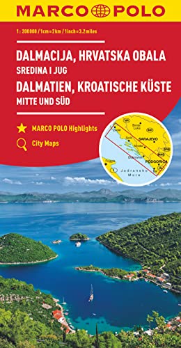 MARCO POLO Regionalkarte Kroatische Küste Mitte und Süd 1:200.000: Mitte und Süd