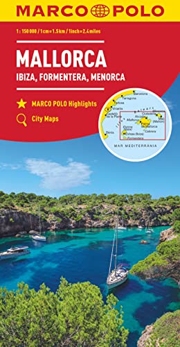 MARCO POLO Regionalkarte Mallorca, Ibiza, Formentera, Menorca 1:150.000: Wegenkaart 1:150 000 von Mairdumont