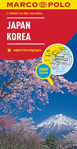 MARCO POLO Kontinentalkarte Japan, Korea 1:2 Mio.: Mit Marco Polo Highlights und Zoom System