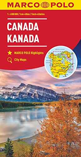 MARCO POLO Kontinentalkarte Kanada 1:4 Mio.: Mit Marco Polo Highlights und City Maps