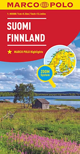 MARCO POLO Länderkarte Finnland 1:850.000: Übersichtskarte zum Ausklappen, Entfernungstabelle, Ortsregister, 6 Citypläne