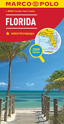 MARCO POLO Kontinentalkarte Florida 1:800.000: Mit Marco Polo Highlights und Zoom System