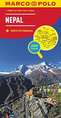 MARCO POLO Kontinentalkarte Nepal 1:750.000: MARCO POLO Highlights