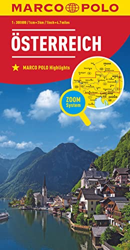 MARCO POLO Länderkarte Österreich 1:300.000: Mit Zoom-System