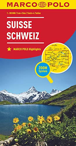 MARCO POLO Länderkarte Schweiz 1:303.000: Zoom System