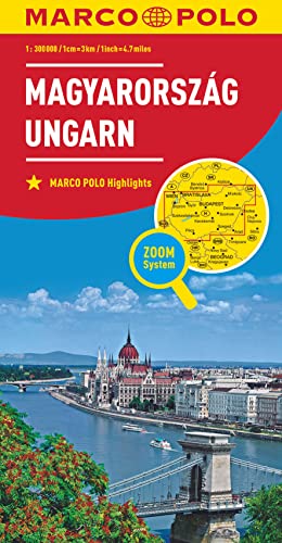 MARCO POLO Länderkarte Ungarn 1:300.000: Zoom System