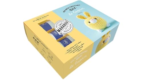 Ma box crochet Lapin Apily: Avec 3 fils de couleur 100% coton, 2 yeux, 1 pancarte vierge et son ruban, 1 crochet, du rembourrage von MARABOUT