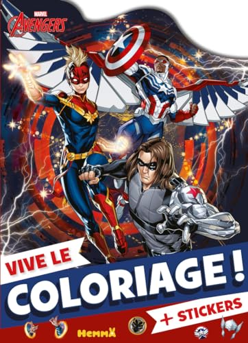 Marvel Avengers - Vive le coloriage ! (Falcon, le Soldat de l'Hiver, Captain Marvel) - + Stickers von HEMMA